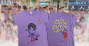 教師節禮物，孩子們穿著自畫像訂製 T-shirt 向老師表心意！
